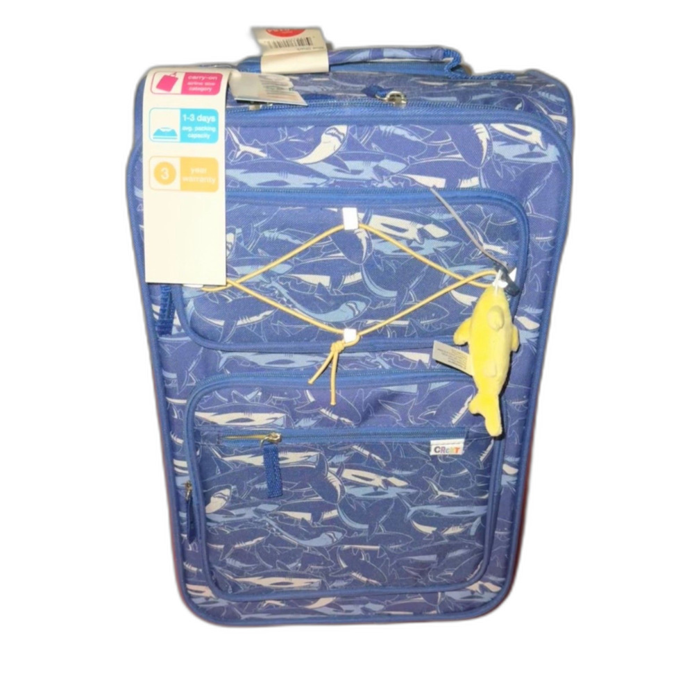 Crckt Kids' Softside Carry On Suitcase - Blue Shark
